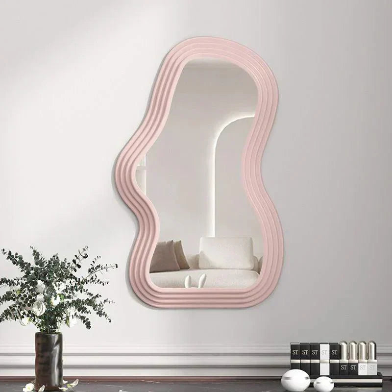 Curved Wall Mirror | White Rounded Frame