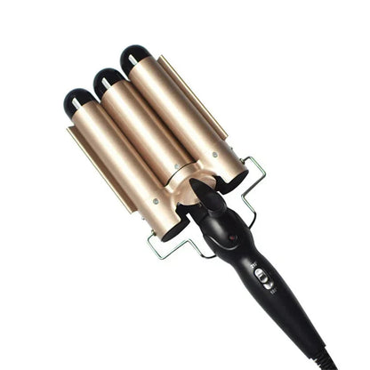 Professional 3 Barrel Curling Iron | Fast Heat Styler - HappyKidMart