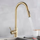 Luxury Gold Kitchen Faucet with Pull Down Spray Head - HappyKidMart