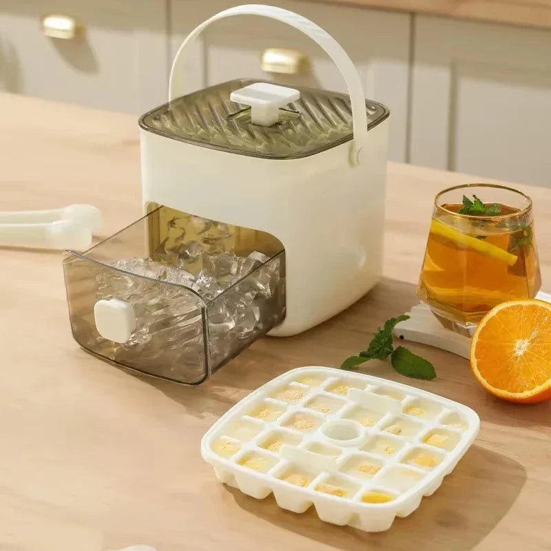 Compact Ice Cube Machine with Insulated Storage - HappyKidMart