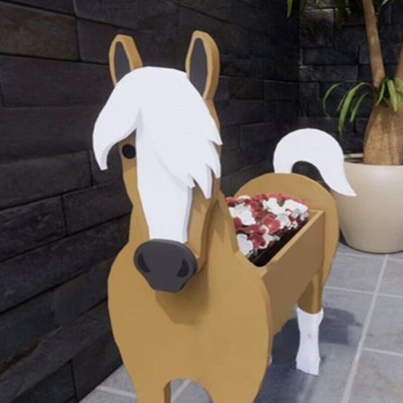 Cute Dog Planter Pot with Flower Container