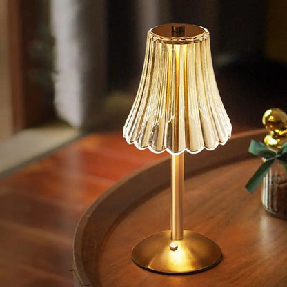 Elegant Glass Desk Lamp | Dimmable LED Light