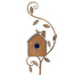 Rustic Metal Birdhouse | Double Entry Garden Bird Home