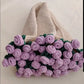 Colorful Flower Throw Blanket | Lavender Rose Pattern - HappyKidMart