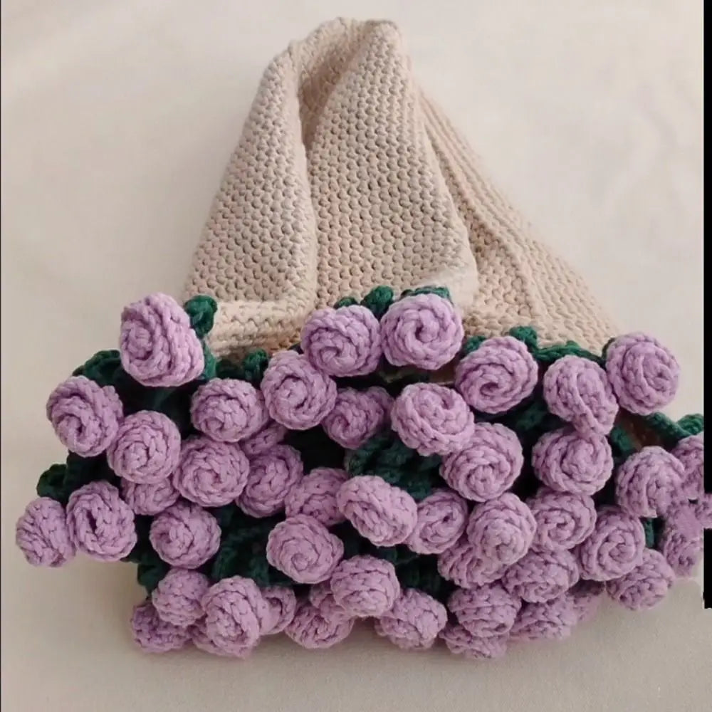 Colorful Flower Throw Blanket | Lavender Rose Pattern - HappyKidMart