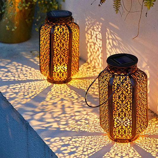 Outdoor Solar Light | Metal Lattice Garden Lantern - HappyKidMart
