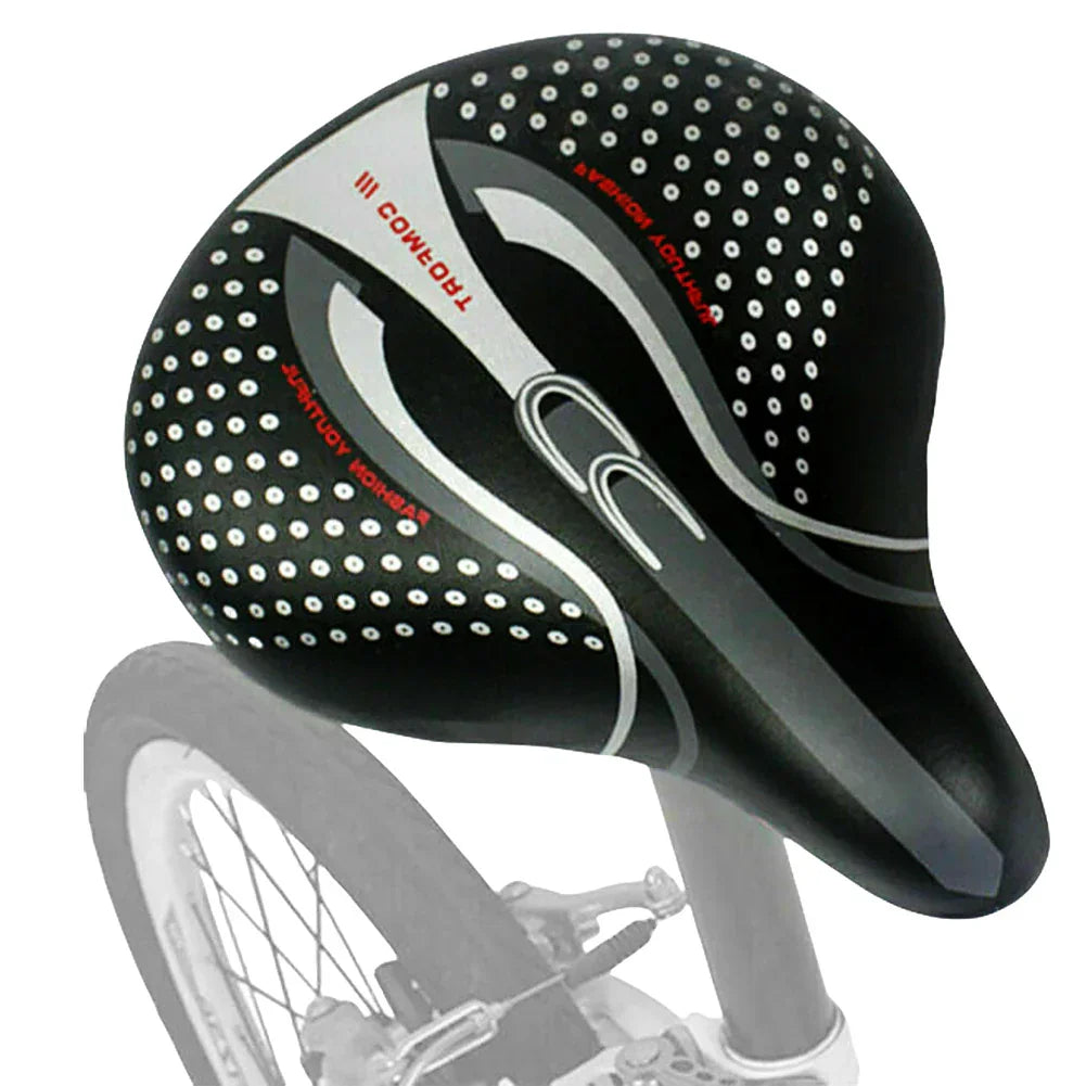 Comfortable Wide Cycling Seat PU Leather Cover - HappyKidMart