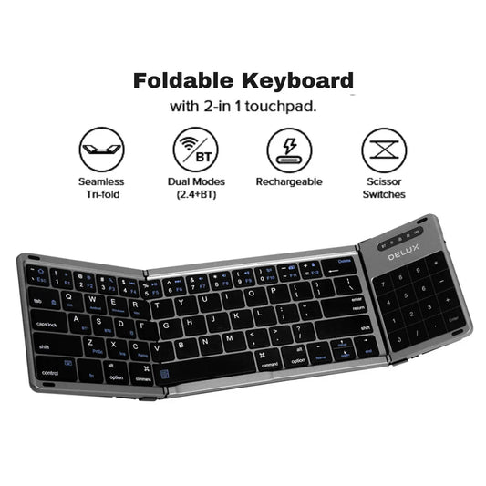 Portable Compact Bluetooth Keyboard - HappyKidMart