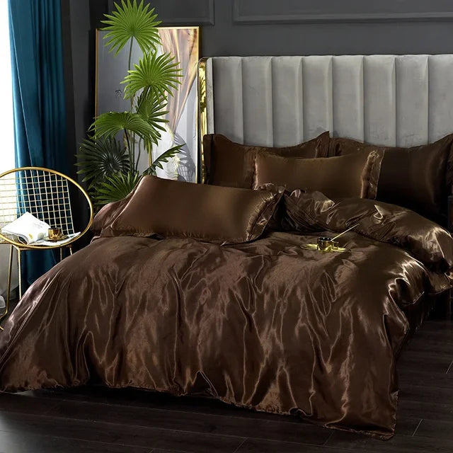 Soft Satin Bed Sheets | Smooth Duvet Cover Set