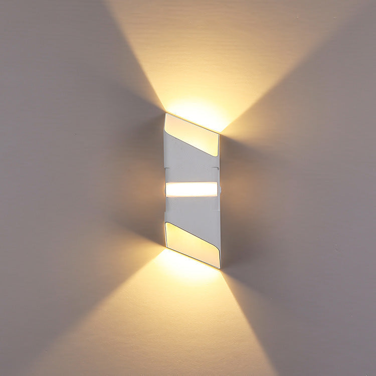 Contemporary Black Gold LED Outdoor Wall Sconce