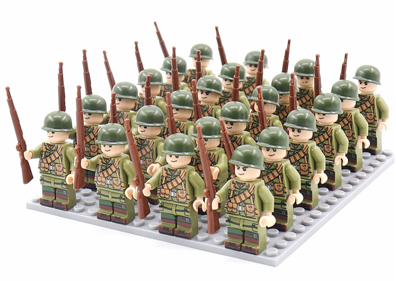 Historic WWII Military Building Blocks Figure Set