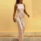 Glittering Party Jumpsuit | Halter Neck Style
