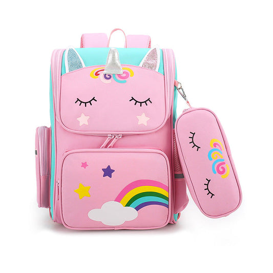 Colorful Unicorn Backpack For Girls With Free Pencil Case - HappyKidMart
