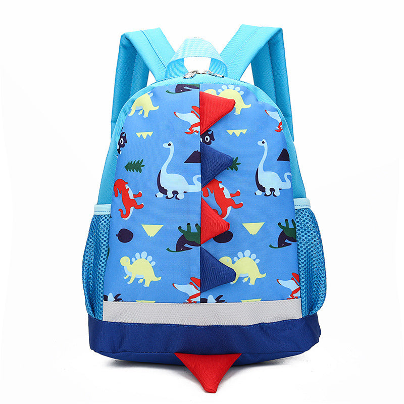 Fun Dino Backpack For Kids Navy Blue 3D Detail