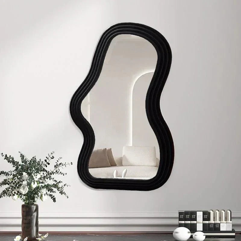 Curved Wall Mirror | White Rounded Frame