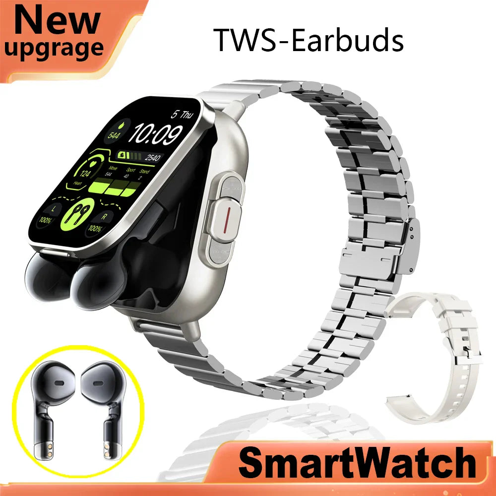 Advanced Sports Watch with AMOLED Display and Free Earbuds