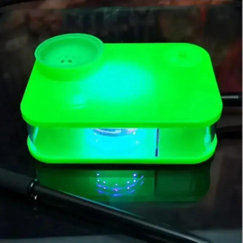 Compact LED Acrylic Hookah Set