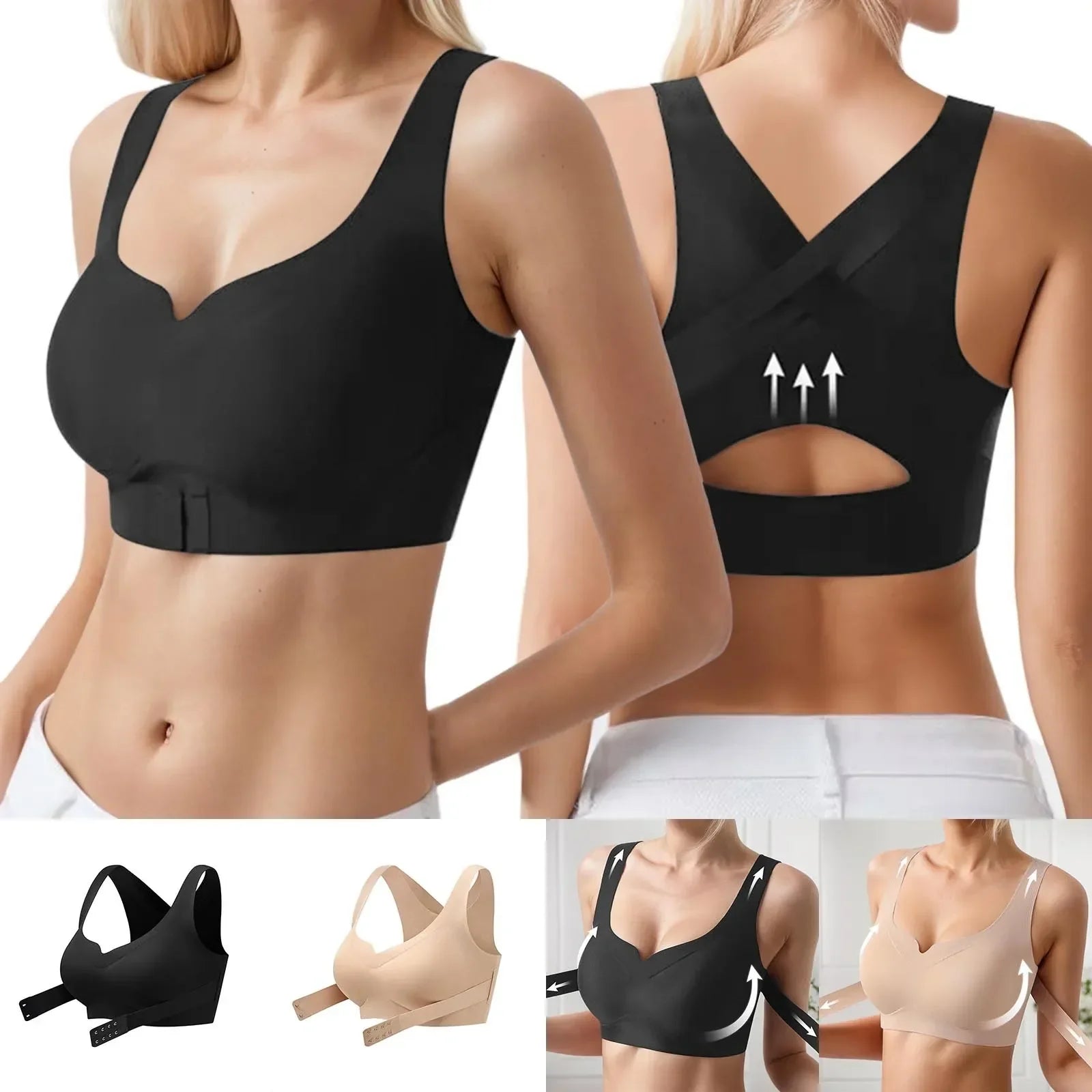 Comfortable Back Support Bra | Seamless Posture Correction - HappyKidMart