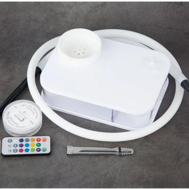 Compact LED Acrylic Hookah Set