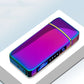 Rechargeable Double Flame Lighter Blue Metal Design