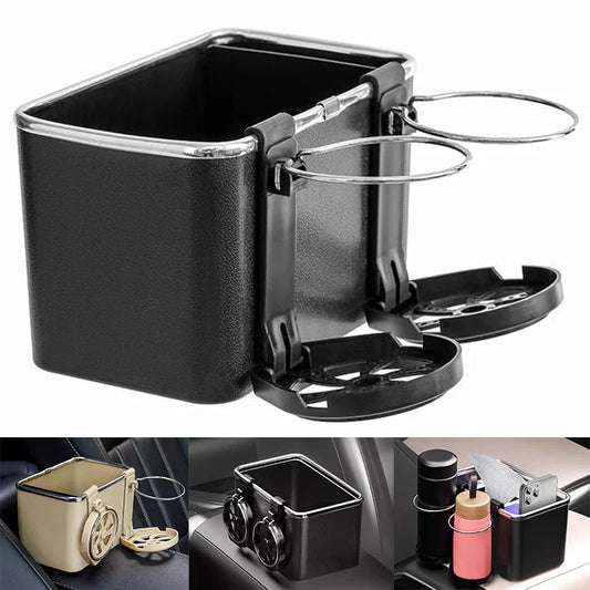 Premium Car Console Storage Box with Dual Cup Holders - HappyKidMart