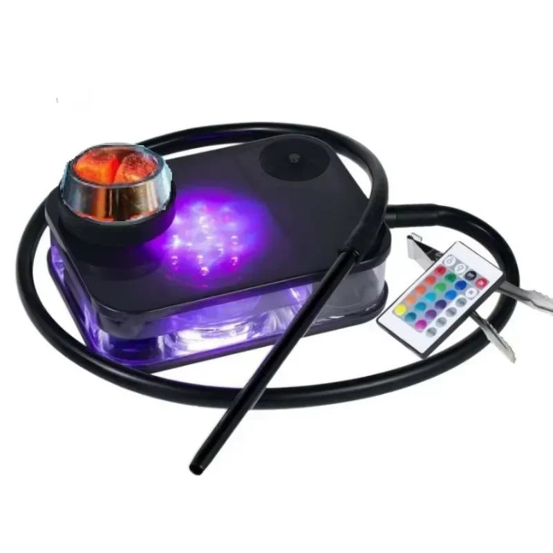 Compact LED Acrylic Hookah Set - HappyKidMart