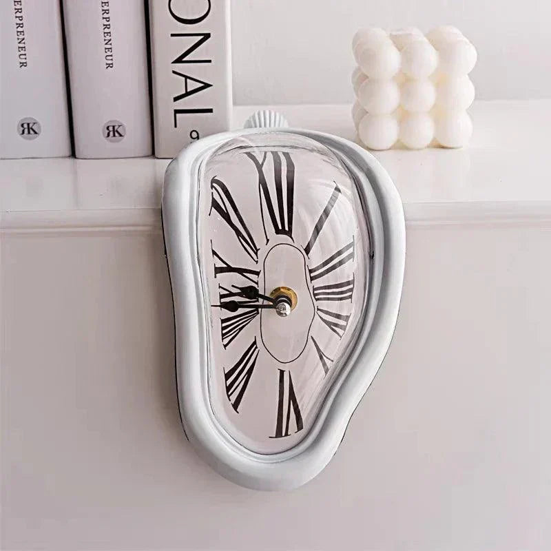 Unique Melted Wall Clock Roman Numerals Design