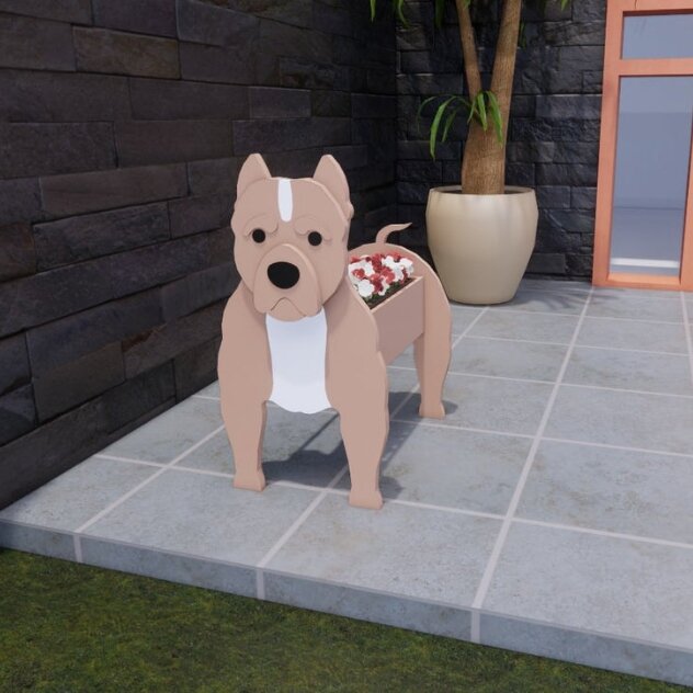Adorable Dog Figurine Garden Planter