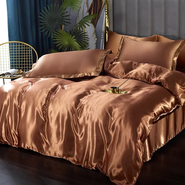 Soft Satin Bed Sheets | Smooth Duvet Cover Set