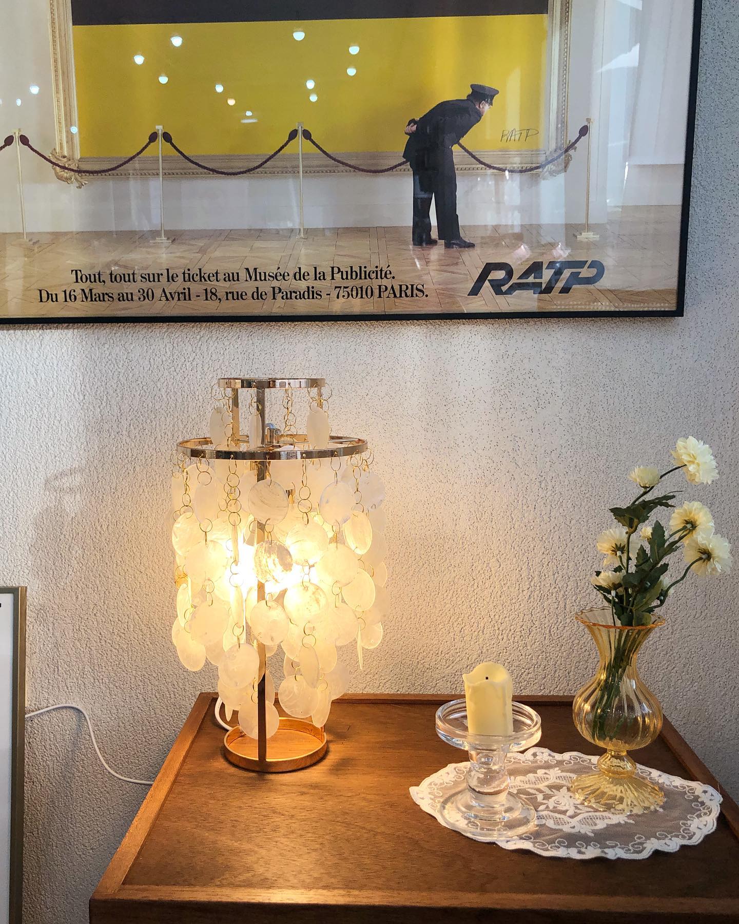 Coastal Mother of Pearl Drop Lamp