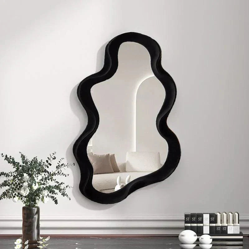 Curved Wall Mirror | White Rounded Frame
