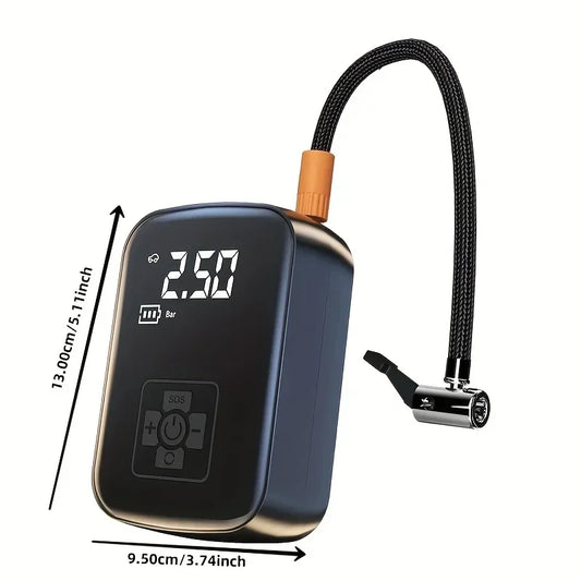 Compact Auto Tire Air Compressor with Digital Gauge - HappyKidMart