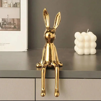 Luxury Golden Bunny Home Decoration