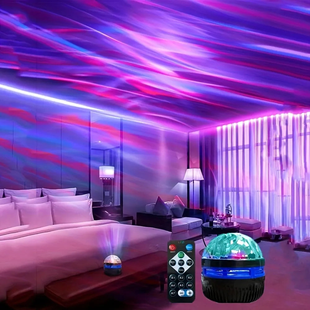 Colorful LED Star Night Light Projector with Remote