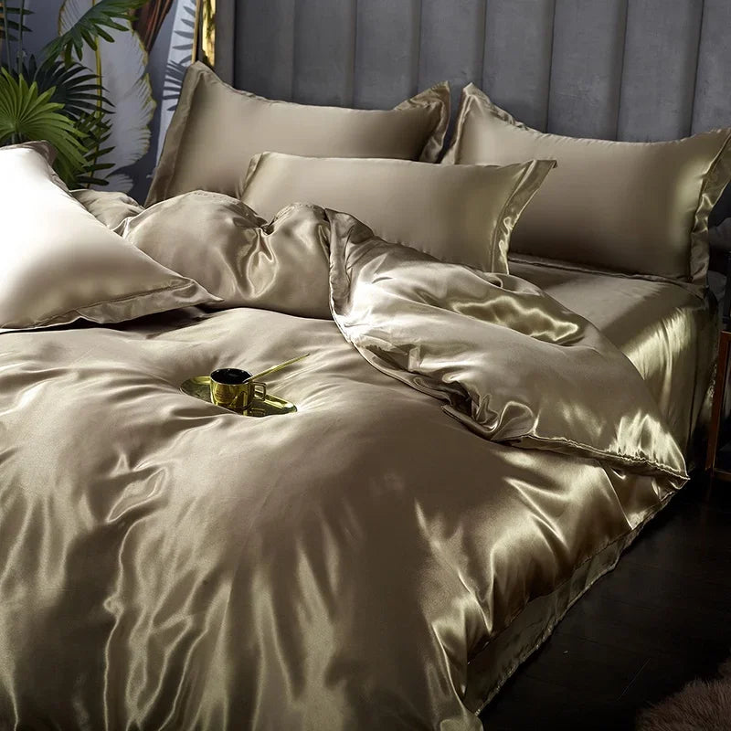 Soft Satin Bed Sheets | Smooth Duvet Cover Set