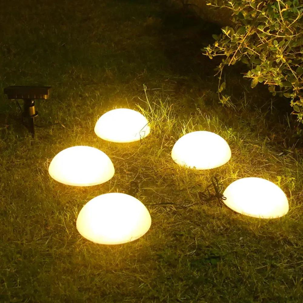 Outdoor Solar Pathway Lamp Waterproof Half Dome Design