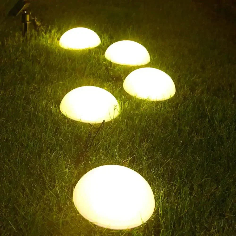 Outdoor Solar Pathway Lamp Waterproof Half Dome Design