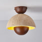 Stylish Wooden Dome Ceiling Lamp