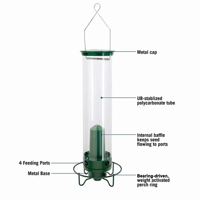Squirrel Proof Bird Feeder with Spin Tray