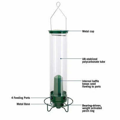 Squirrel Proof Bird Feeder with Spin Tray