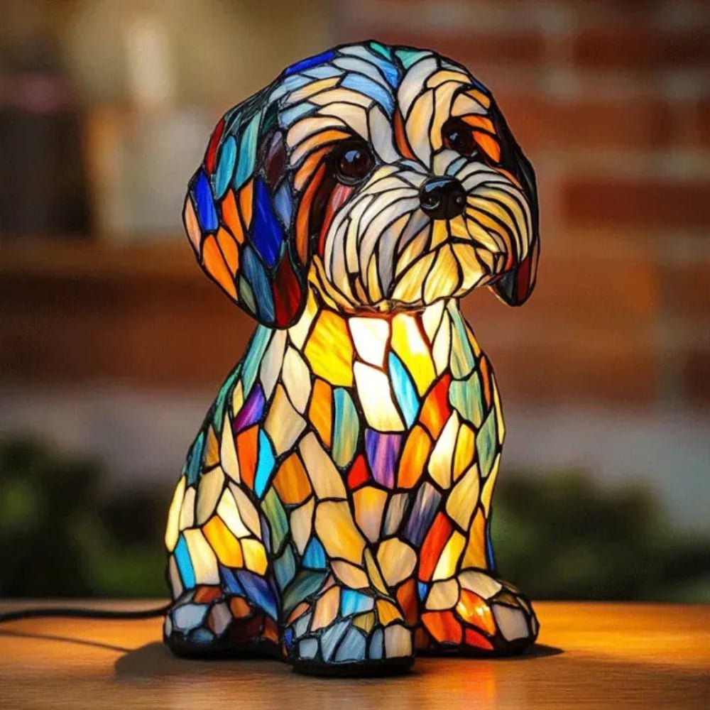 Colorful Glass Pet Lamp Tiffany Inspired Home Decor