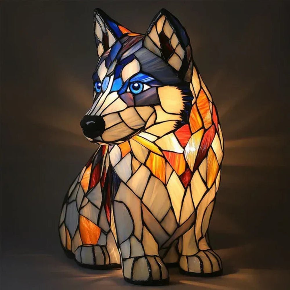 Colorful Glass Pet Lamp Tiffany Inspired Home Decor