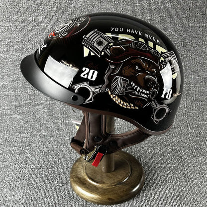 Street Bike Half Face Helmet With Easy Release - HappyKidMart