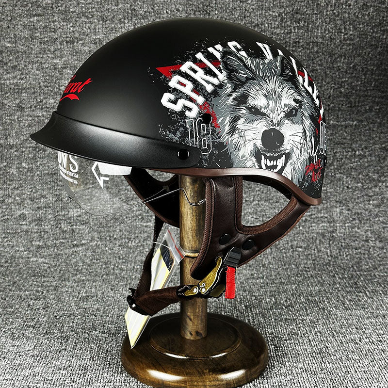 Street Bike Half Face Helmet With Easy Release
