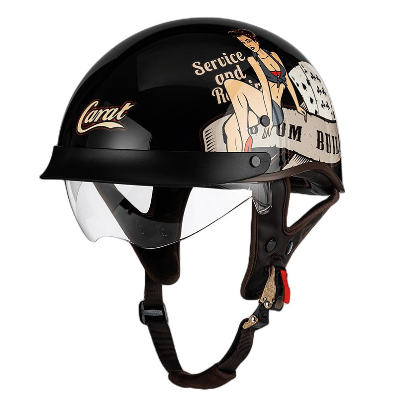 Street Bike Half Face Helmet With Easy Release