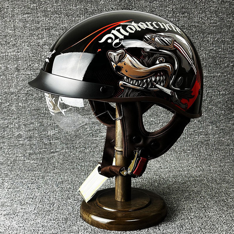 Street Bike Half Face Helmet With Easy Release