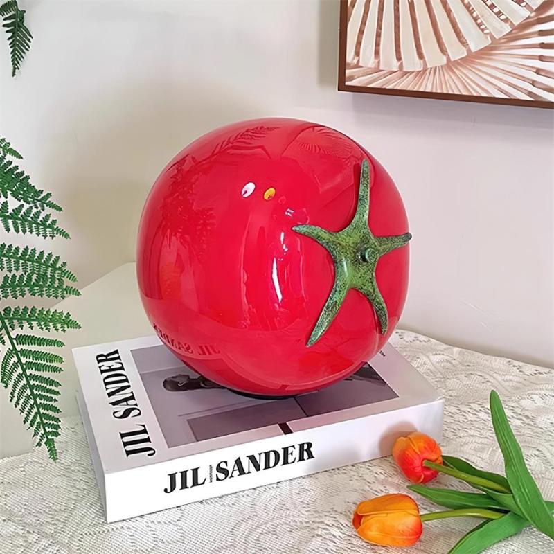 Colorful Red Glass Table Light