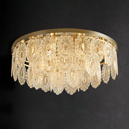 Luxury Glass Pendant Lamp with Copper Finish