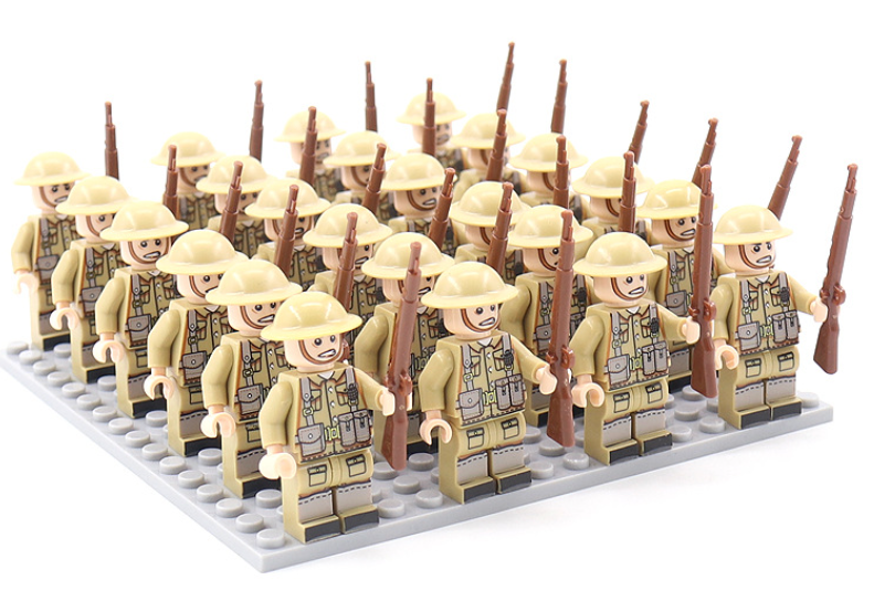 Historic WWII Military Building Blocks Figure Set