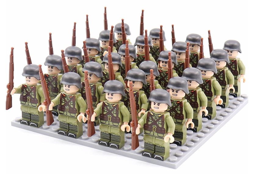 Historic WWII Military Building Blocks Figure Set